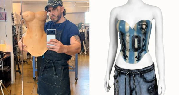 Corset de Pampita diseñado por Abel Cepeda