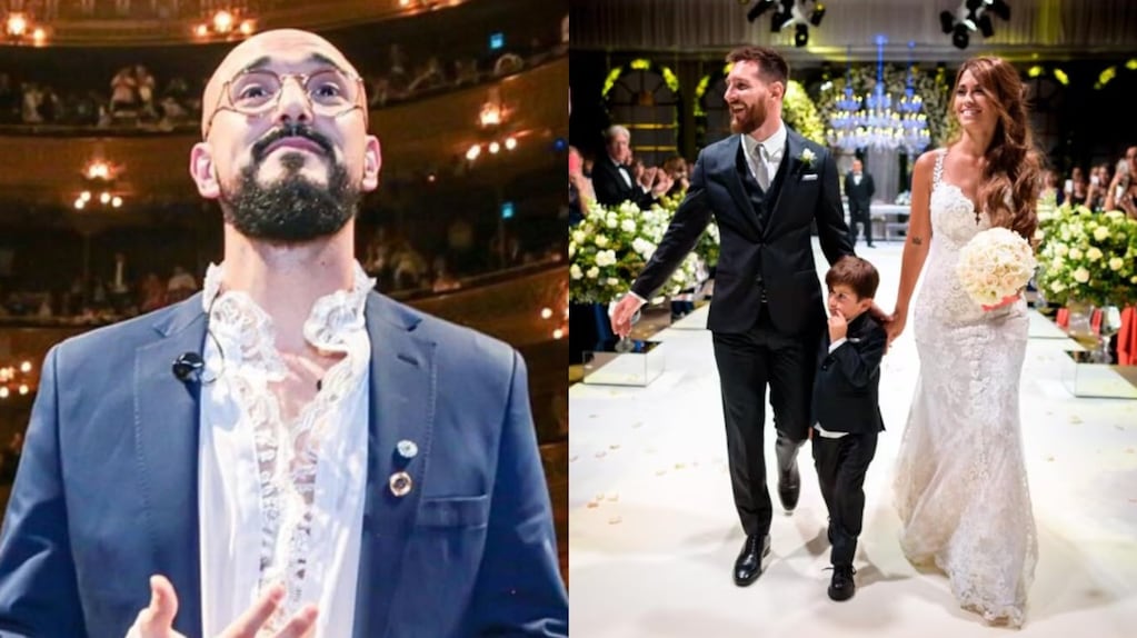 Abel Pintos en la boda de Messi y Antonela Roccuzzo