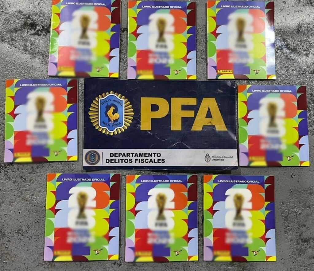 Álbumes del Mundial 2026 incautados por la Policía Federal