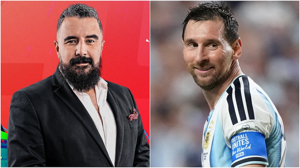 Álvaro Morales criticando a Messi