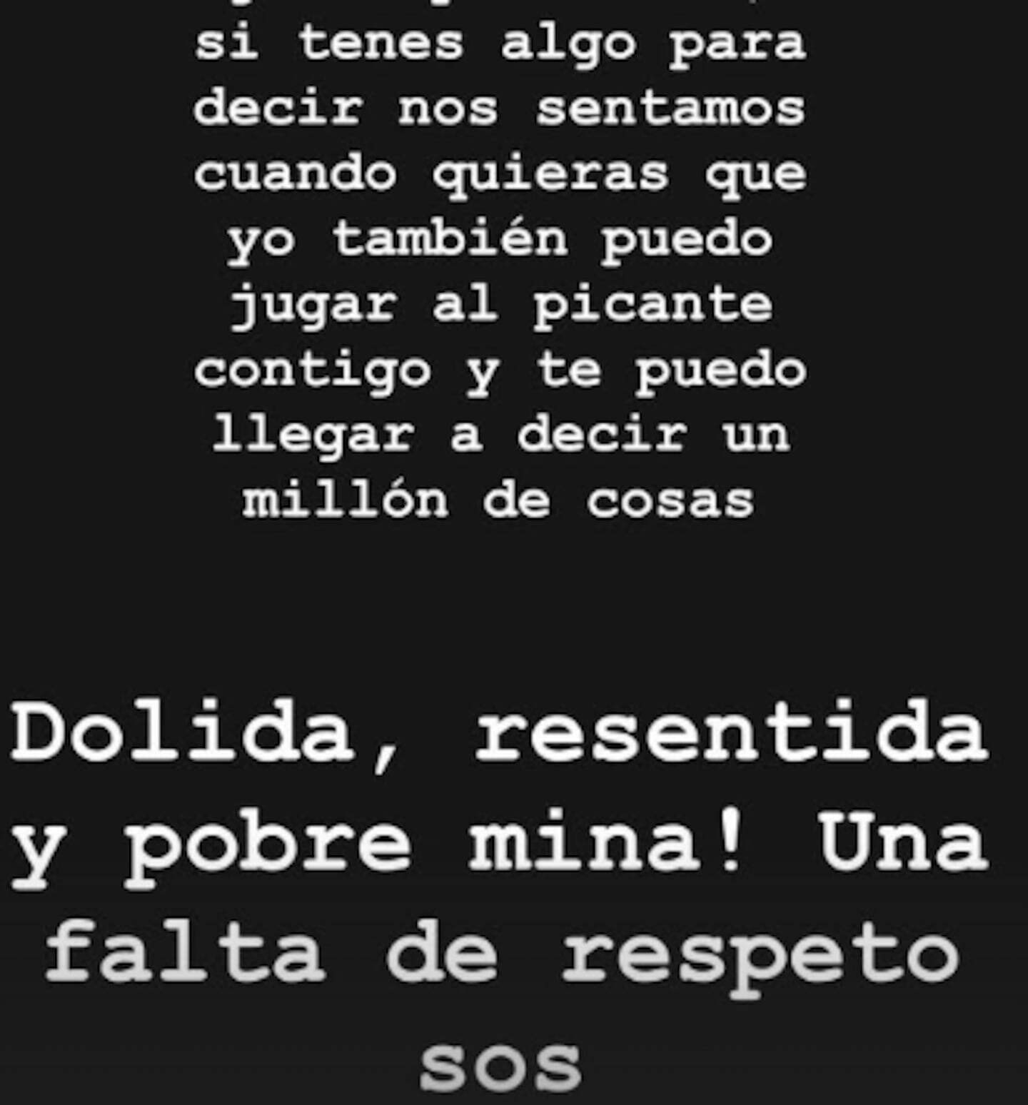 Publicación de Ana Laura Román criticando a Yipio en redes sociales