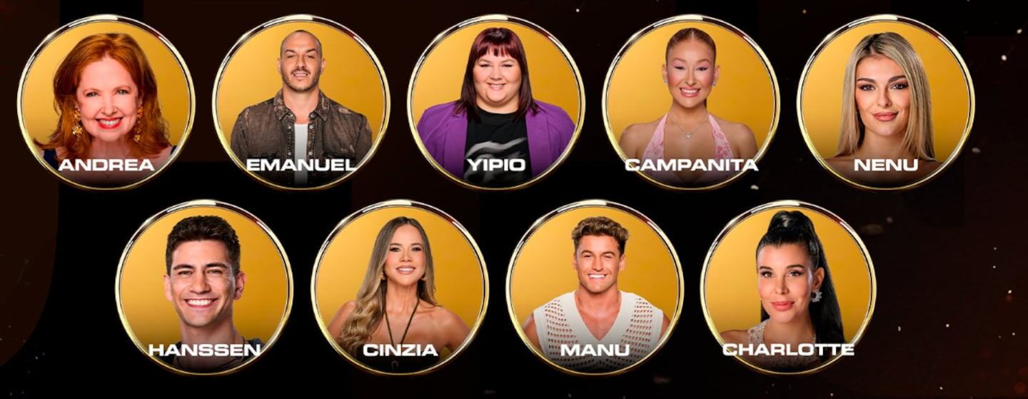 Participantes de Gran Hermano 2026, incluyendo a Andrea del Boca