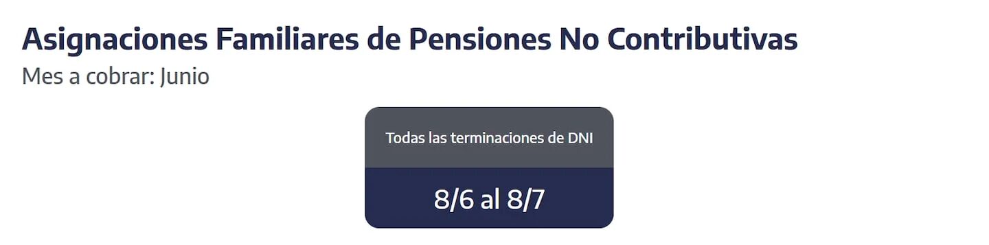 Cronograma de pagos de asignaciones familiares de ANSES para junio
