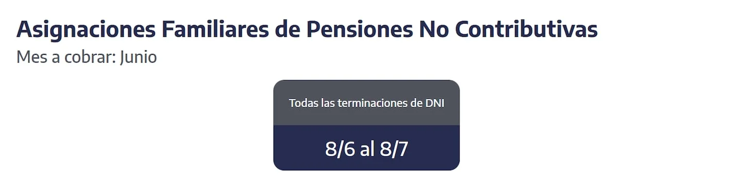 Cronograma de pagos de asignaciones familiares de ANSES para junio