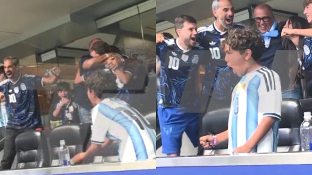 Antonela Roccuzzo celebrando la victoria de Argentina en el Mundial 2026