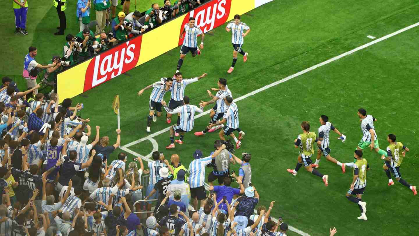 Jugadores de la Selección argentina celebran un gol en el Mundial 2026