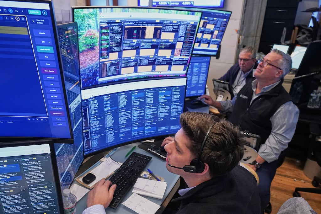 Operadores en la Bolsa de Nueva York