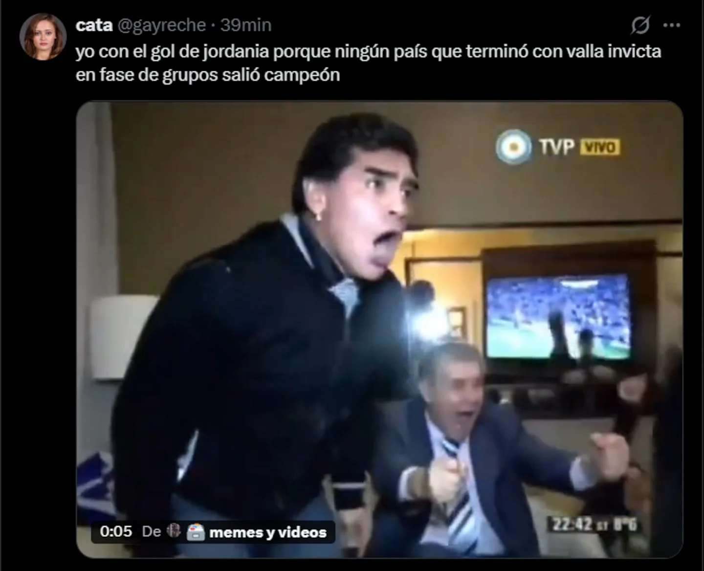 Reacción de aficionados argentinos tras el gol de Jordania en el Mundial 2026
