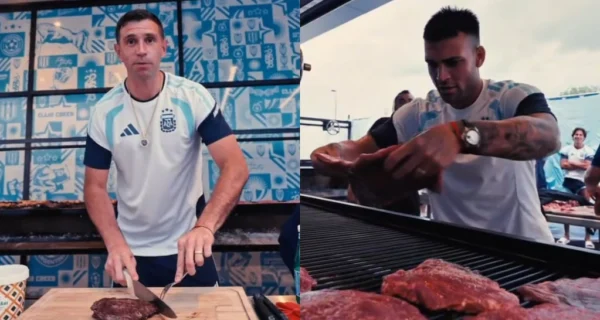 La Selección argentina disfrutando de un asado en Kansas durante el Mundial 2026