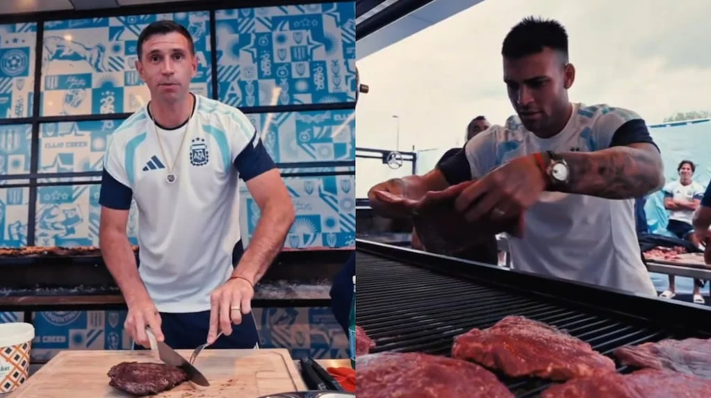 La Selección argentina disfrutando de un asado en Kansas durante el Mundial 2026