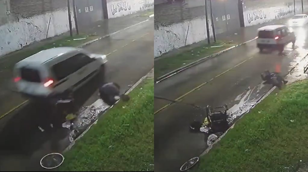 Silla de ruedas dañada tras el atropello en La Matanza