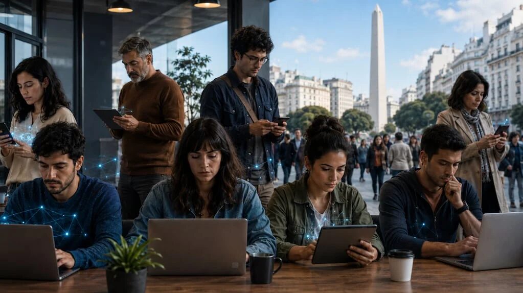 Gráfico sobre el uso de inteligencia artificial en Argentina