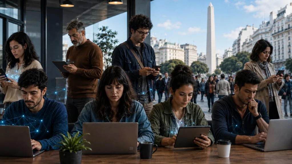 Gráfico sobre el uso de inteligencia artificial en Argentina