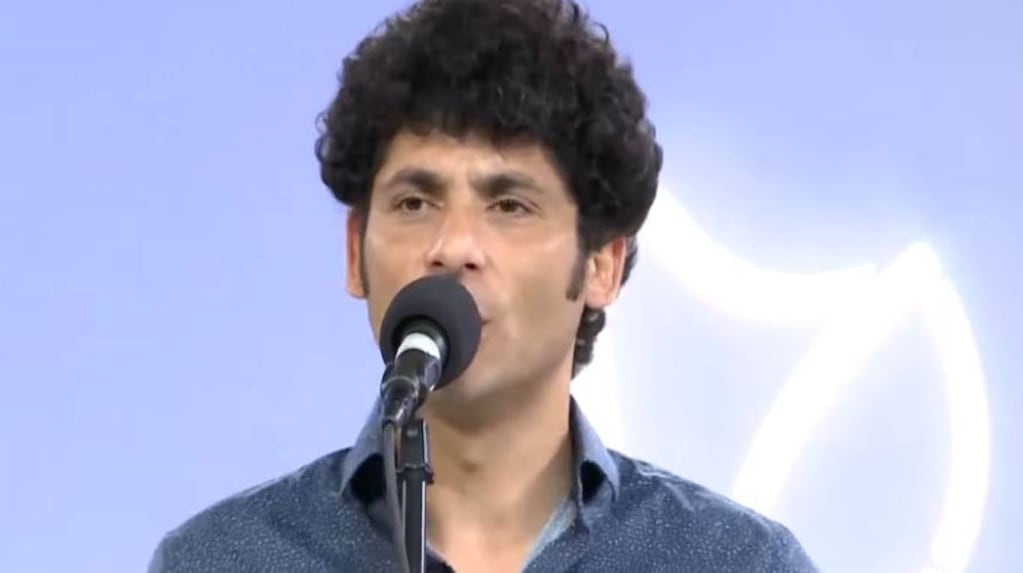 Blas Sansierra durante una presentación