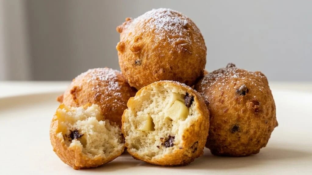 Buñuelos dulces sin azúcar recién fritos