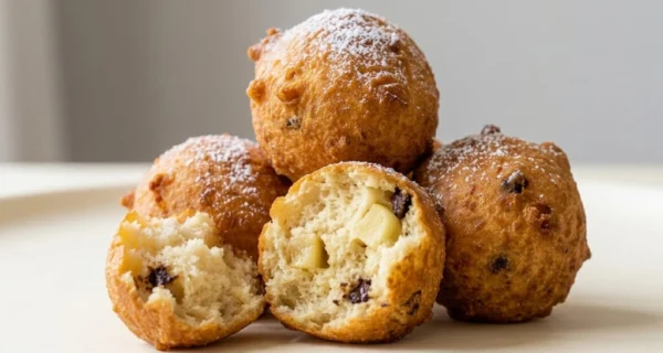 Buñuelos dulces sin azúcar recién fritos