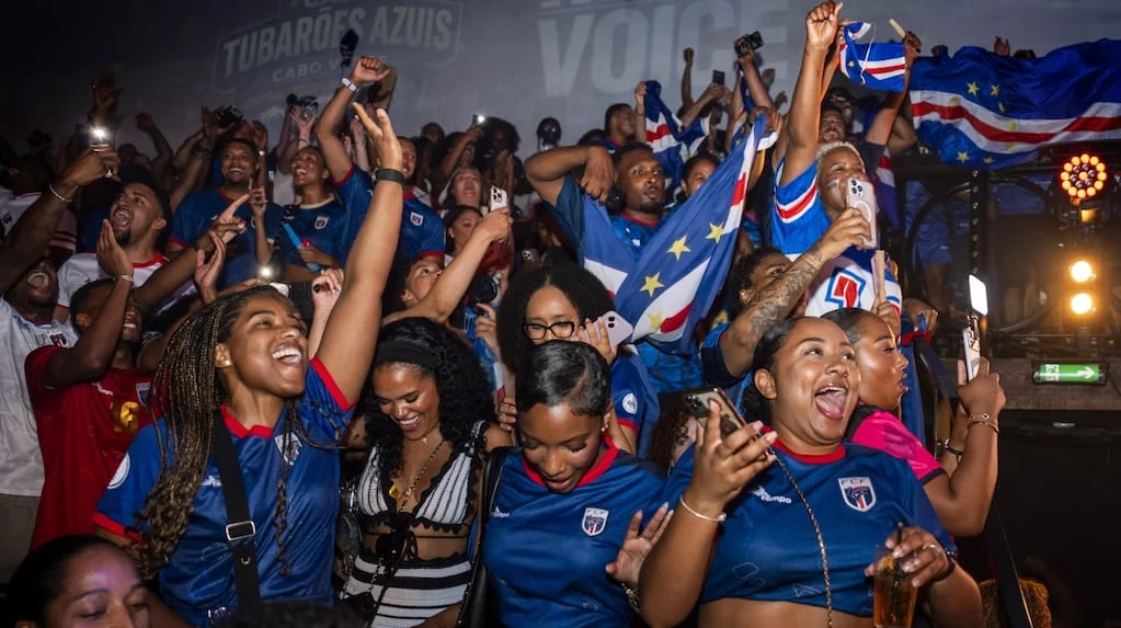 Celebración de los jugadores de Cabo Verde tras clasificar al Mundial 2026