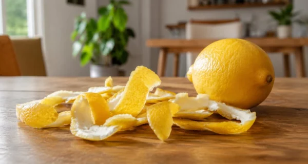 Cáscaras de limón en la cocina