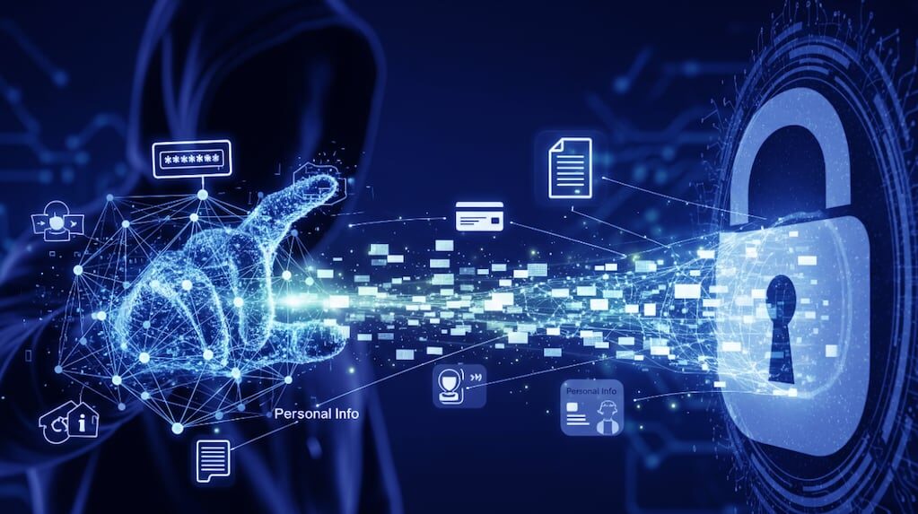 Imagen de ciberseguridad y malware en computadoras