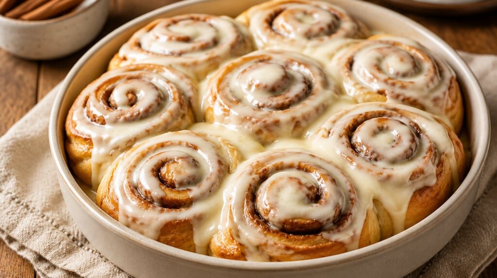 Cinnamon Rolls recién horneados