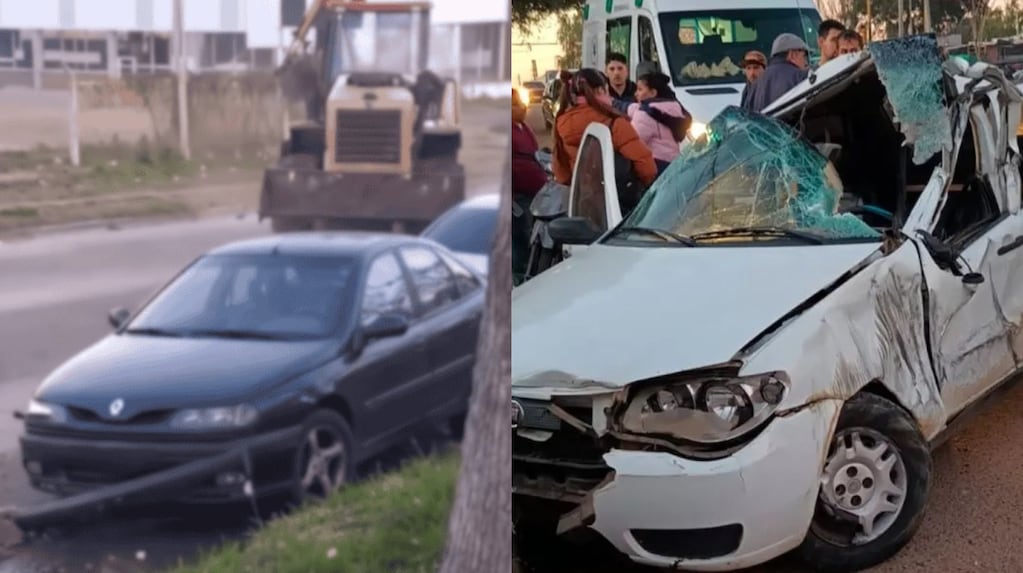Accidente de cargadora frontal en Concordia