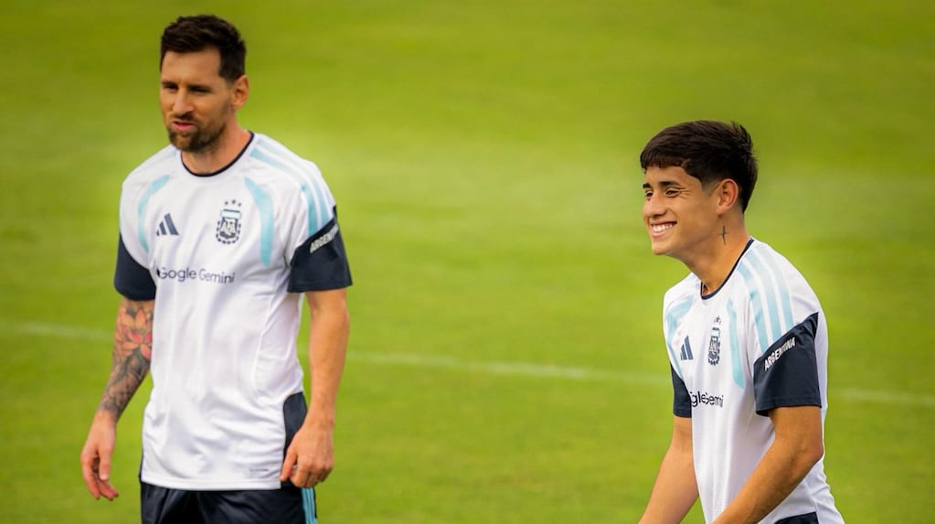 Tomás Aranda durante su debut con la Selección argentina