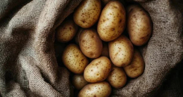 Papas almacenadas adecuadamente en un lugar fresco y seco