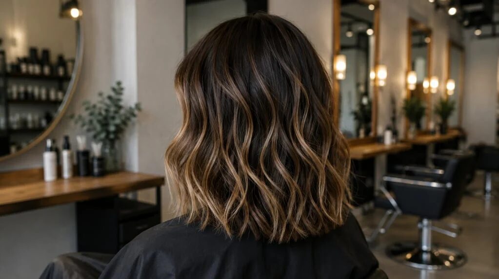 Mujer con corte de pelo moderno y rejuvenecedor