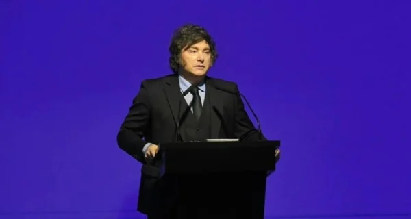 Javier Milei en la cumbre de aliados de Israel