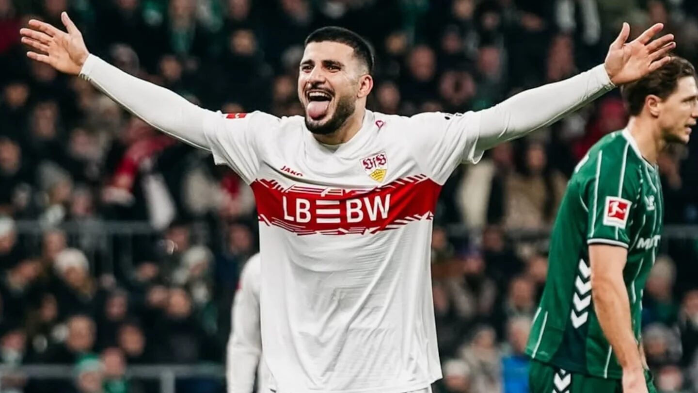 Deniz Undav celebra un gol durante un partido de fútbol