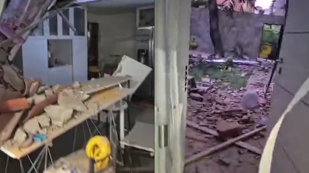 Edificio dañado en Caracas tras los terremotos
