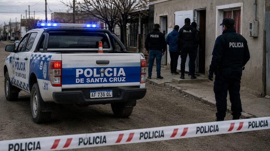 Policía de Santa Cruz en la escena del ataque