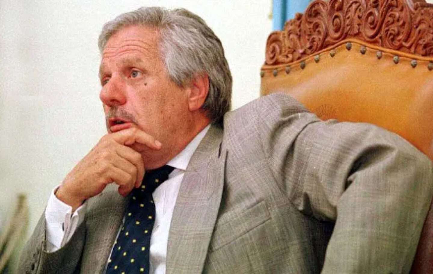 César Barbeito, exministro de Educación de Río Negro, durante una conferencia