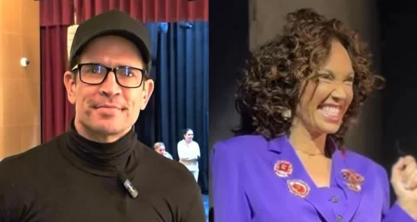 Diego Ramos y Milka Truol durante el último adiós a Ernestina Pais