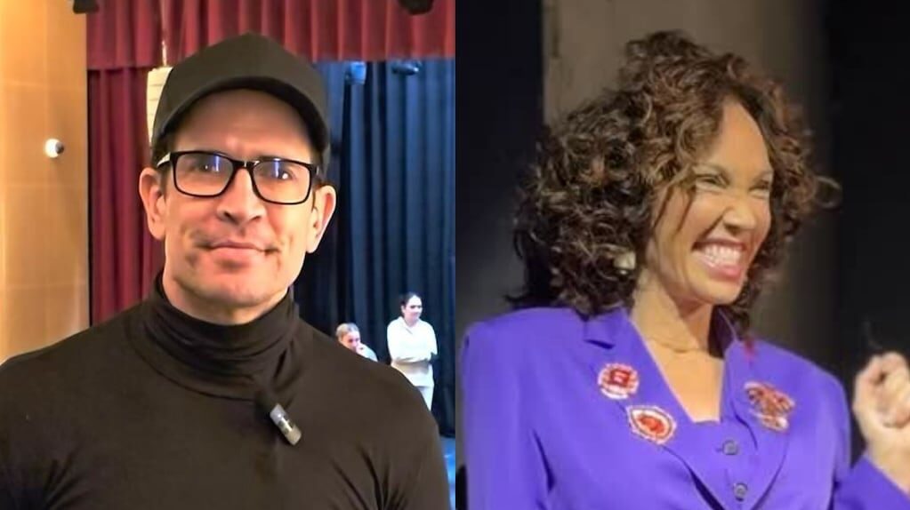 Diego Ramos y Milka Truol durante el último adiós a Ernestina Pais