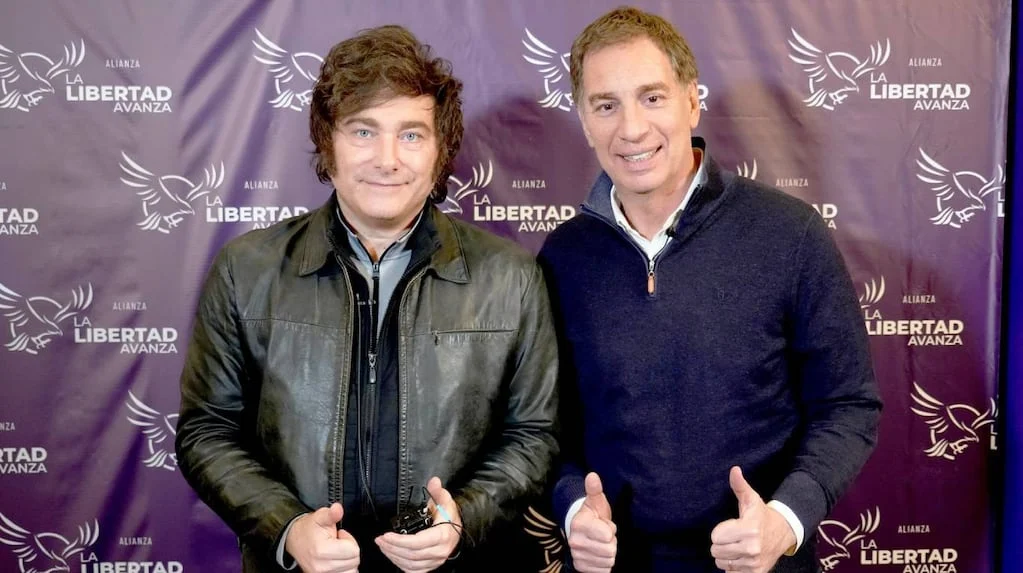 Diego Santilli y Javier Milei en la Quinta de Olivos