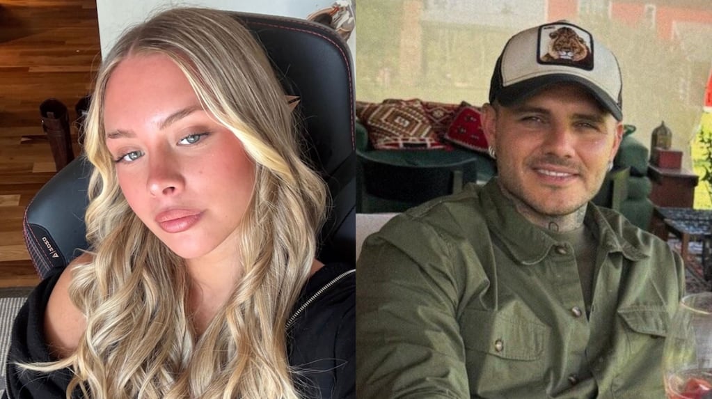 Ekaterina Ojeda y Mauro Icardi en un boliche