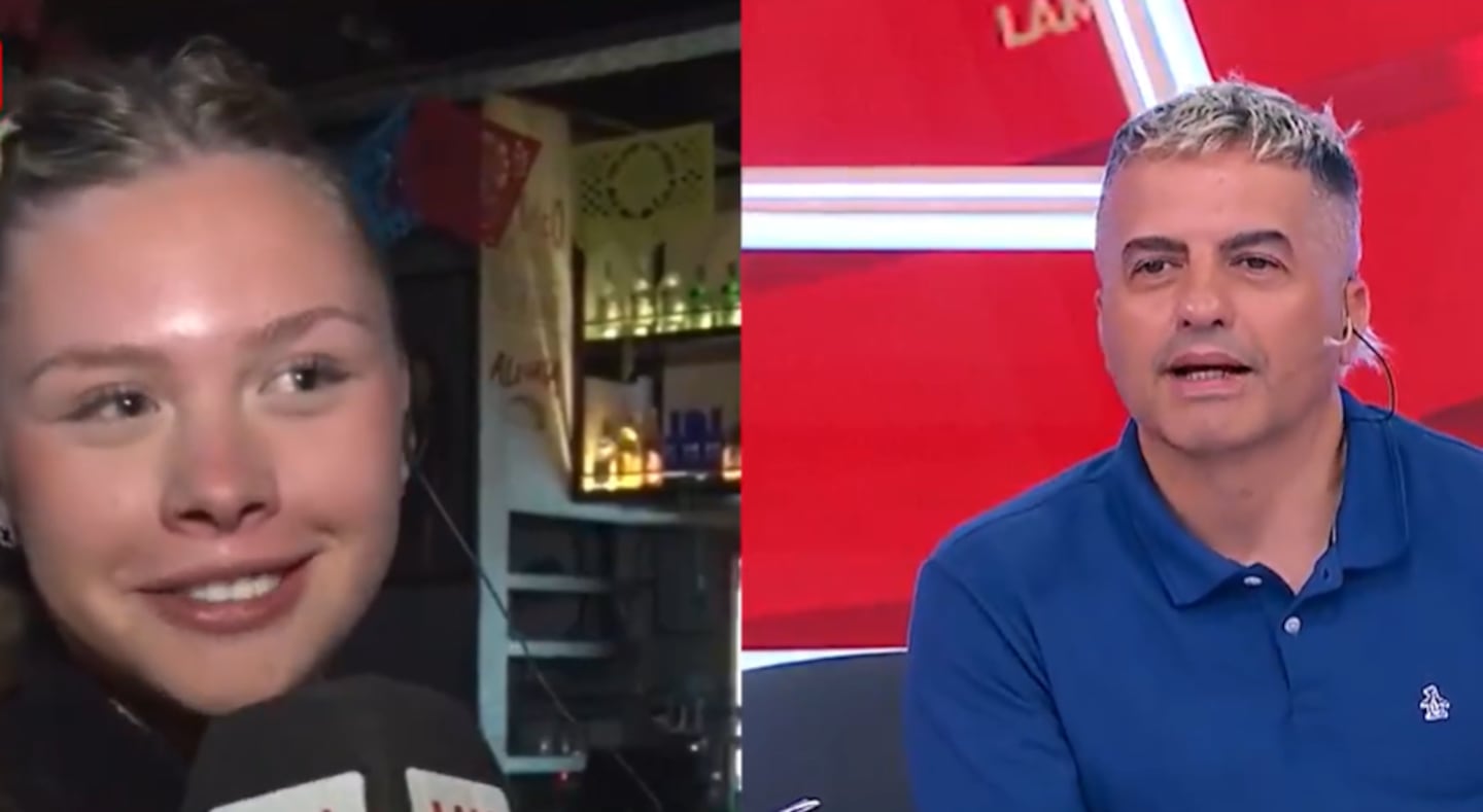 Ekaterina Ojeda sonríe mientras habla sobre Mauro Icardi en un boliche