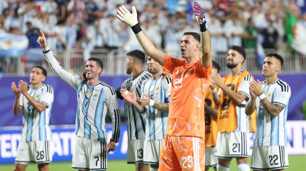 Celebración de la Selección argentina tras un gol en el Mundial 2026
