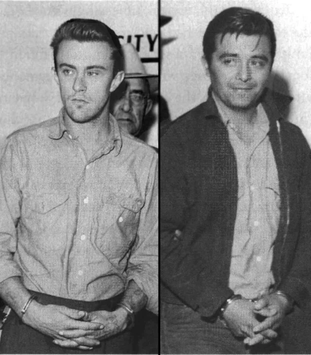 Imágenes de los asesinos de la familia Clutter, Perry Smith y Dick Hickock, durante su arresto en 1959