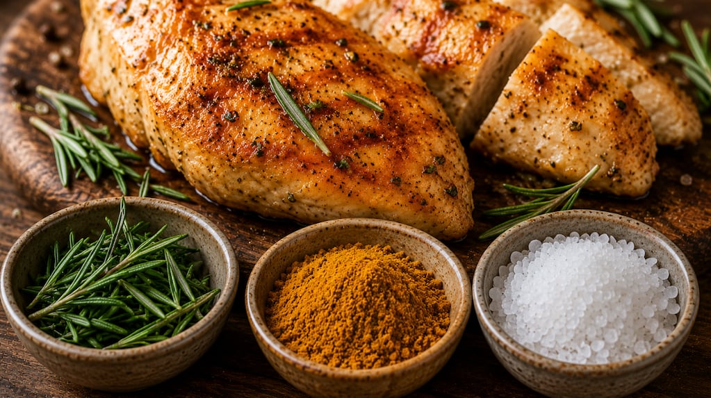 Pollo sazonado con especias