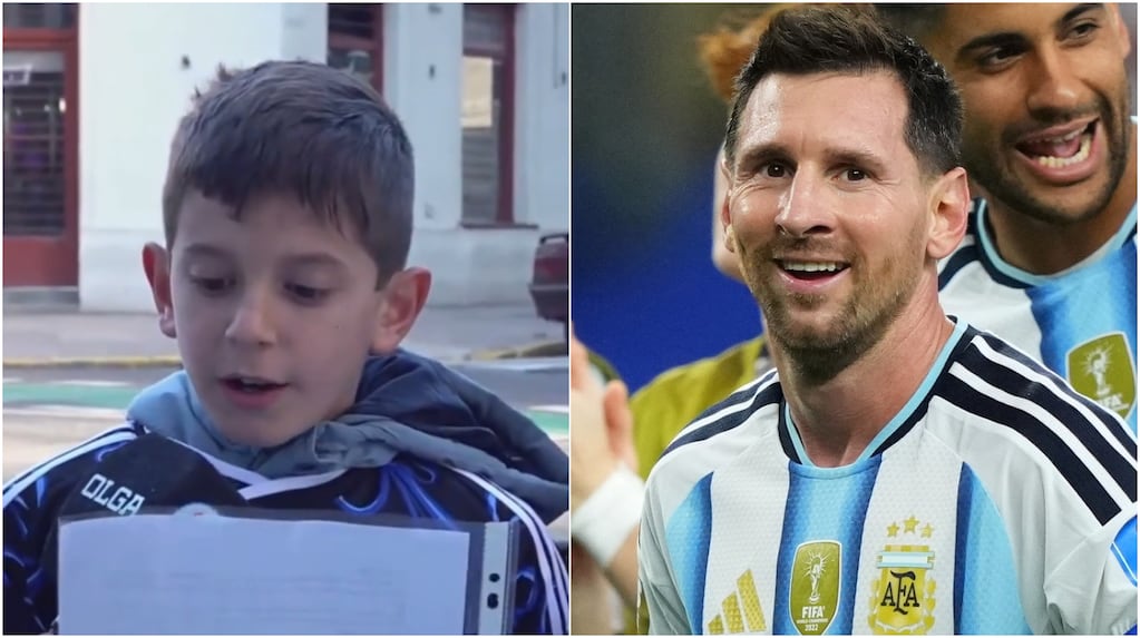 Manuel, el niño que escribió a Messi por su cumpleaños