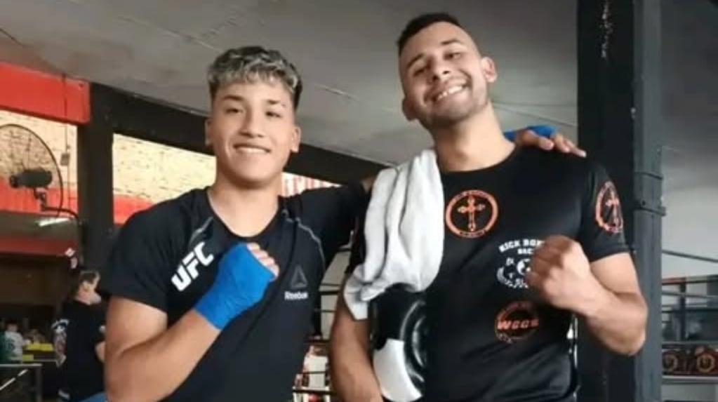Foto de Lautaro Servín y su hermano Lucas Oliva