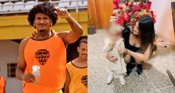 Héctor Bello y su hija tras el terremoto en Venezuela