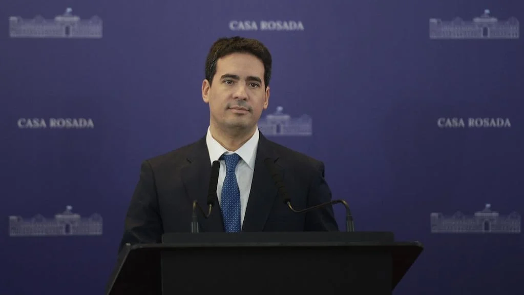 Adrián Ravier en su presentación como vocero presidencial