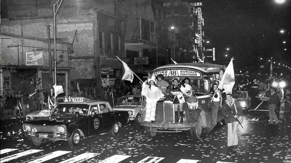 Festejos del Mundial '78 en Argentina