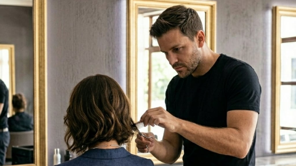 Mujer con corte Long Bob