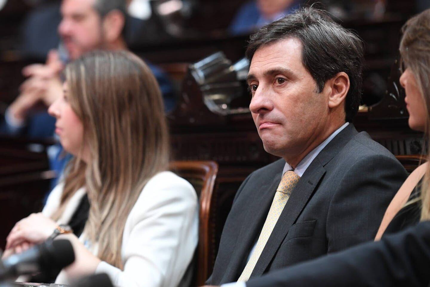 Diego Santilli en el Congreso durante una sesión legislativa