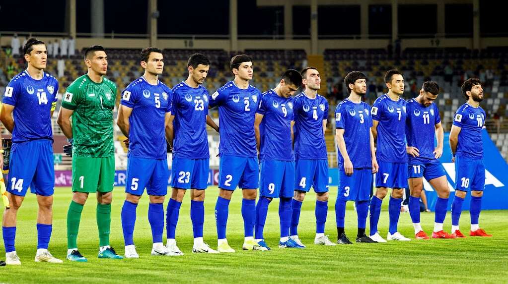 Jugadores de la selección de Uzbekistán en el Mundial 2026