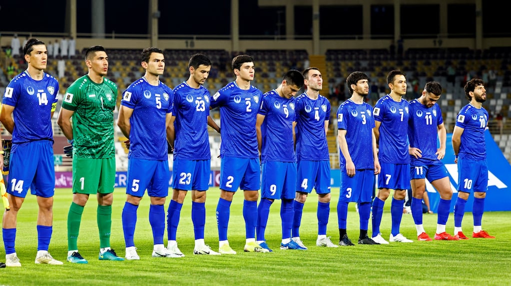 Jugadores de la selección de Uzbekistán en el Mundial 2026